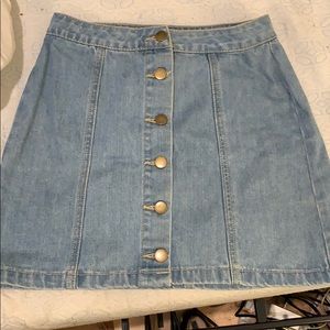 Forever 21 Denim button down skirt